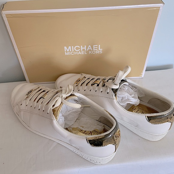 michael kors irving lace up gold